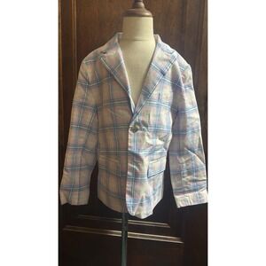 Janie And Jack Blazer NWT Size 7 Easter Pastel Plaid  Boys